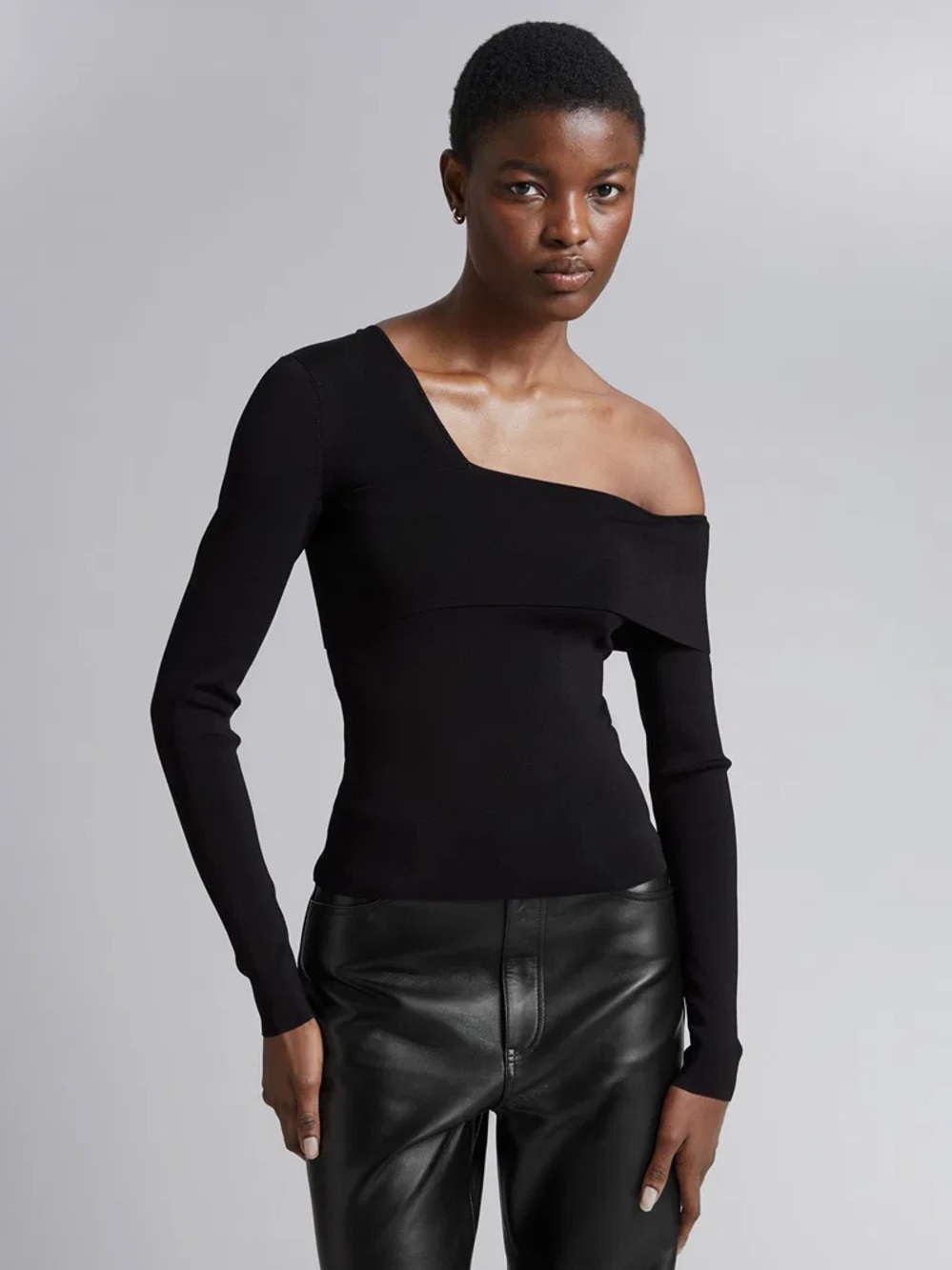 NEW & Other Stories Off the Shoulder Black Top